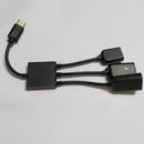 3 In 1 USB OTG Host Adapter Adapter Cable With 2x USB 2.0 1x Micro USB Port For