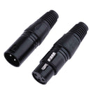 1 Pair XLR 3 Pin Female Jack/Male Plug Audio Microphone MIC Audio Connector