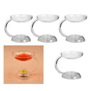 4pcs Clear Glass Flower Vase Hydroponic Terrarium Candlestick Hanging Ball Decor