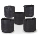 5 Pcs/Lot Grow Bags Aeration Black Non-Woven Fabric Pots with Handles Plant