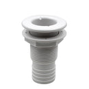 Marine Boat Thru Hull | White Cutout 1-1/2 inch Hose Fitting- ABS Plastic