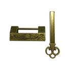 Retro Chinese Old Style Carved bird Padlock Lock/Key Zinc Alloy