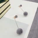 5X(Fashion Ball Drop Earrings For Women Korean Personality Round Long Tass F2T9)