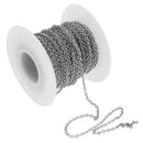 1 roll of cable link chain stainless steel for necklace anklet bracelet