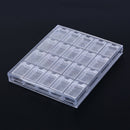20Grids Clear Nail Art Display Tray Glitter Rhinestone Decor Storage Box Case ME