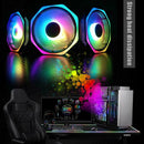 120mm Double Aura Silent PC Case Cooler Fan w/Remote Control RGB