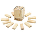 54 Pieces Wooden Block Stacking Game with Numbers and Dice E2J2