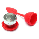 Tea Infuser with Cover Strainer Stainless steel sheet-red