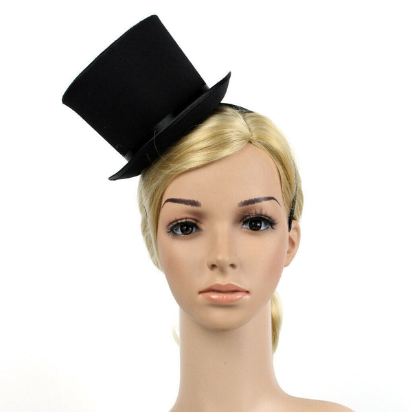 Mini Top Hat Headband Costume Party Head Wear Accessory Black