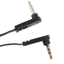 Dual 90degree 3.5mm male to male 4 pole 3 ring angled flat Audio Auxiliary C_kz
