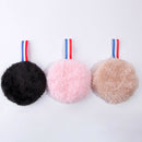 Reusable Fleece Plush Make Up Remover Puff Face Powder Cleaning Pad (Black)