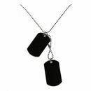 Military plate necklace dog style or boy necklace Color black new