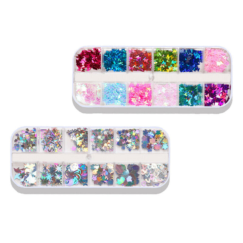 Nail Paillette Iridescent Tinsel Make up Face Eyes Body Decals Art Design