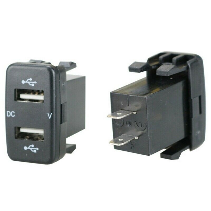 Car Charger Socket Dual Usb Port Charging Volt Display Adapter Fit for Toyo P2X3