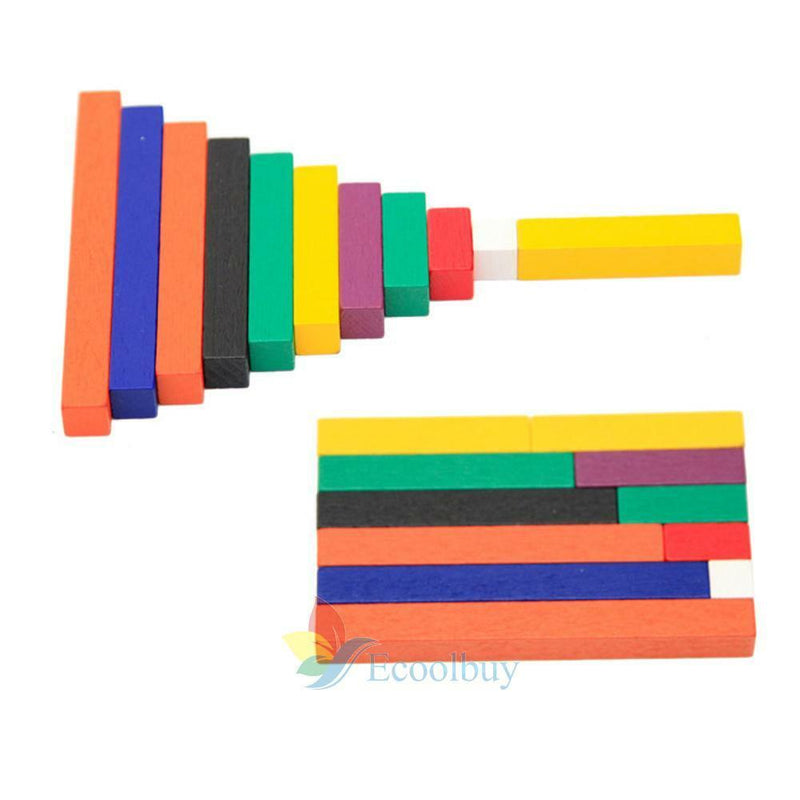 Wooden Montessori Counting Sticks Kids Early Maths Mathematics Learning Toys A