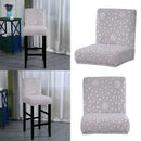 2pcs Short-back Dining Chair Covers Stretch Bar Pub Counter Stool Slipcovers