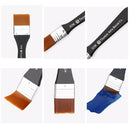 7pcs Lots Nylon Hair Brush Wooden Handle Wood Wall Paint Brushes Soft Head Tool