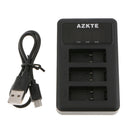 Triple Battery Charger Charging Cradle for Gopro Hero 5 6 7 Black Cameras