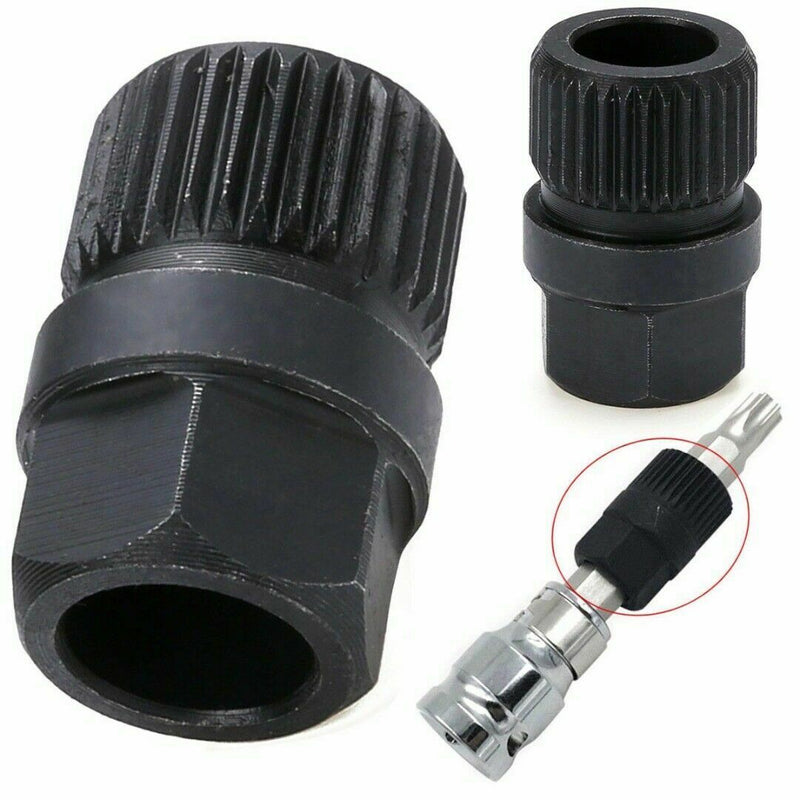 Universal 33 Spline Alternator Clutch Free Wheel Pulley Removal Tool Kit For Car