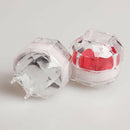 10Pcs Acrylic Clear Ring Earring Display Box Storage Case Organizer Red Pad