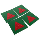 Wooden Montessori Triangle Puzzle Game Sensory Material Training Material DIY