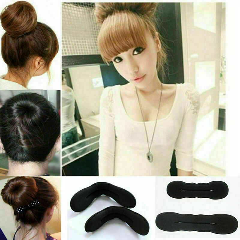 3 Pcs Set Hair Fast Bun Magic Foam Sponge Hair Tool Bun Maker T Plate M4Q1 O4S9