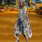Women Chiffon Kimono Cardigan Floral Print Asymmetric Boho Loose Outerwear
