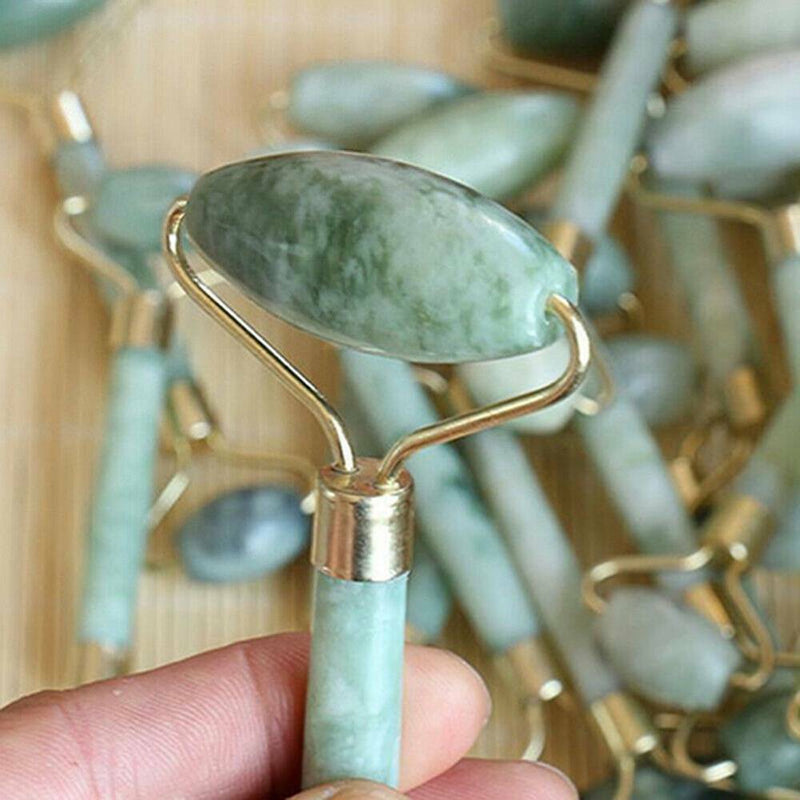 Natural Rose Quartz Facial Jade Stone Roller Massage Tool Face Massager New