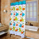 1X(Cartoon Sea Animal Polyester Mildew Resistant Shower Curtain Anti-Bacter