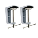 2 Pack Stainless Steel Adjustable Arm Clamp Table Lamp Clip Desk Clamp, ensures