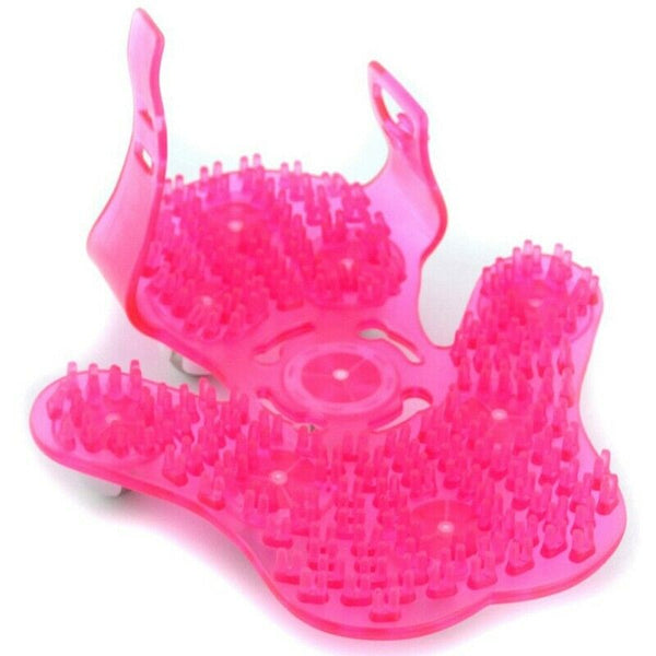 Palm Shaped Massage Glove Body Massager With 9 360-Degree-Roller Metal Roll D6P2