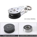 1PCS Mute Silent Wheel with Dual Bearings ,Stainless Steel Hanging Wheel Mu