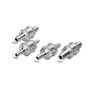 2 Pack 10MM/0.4Inch Chrome Aluminium Fuel Non-return One Way Check Valve Oil