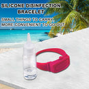 1 Set Outdoor Hand Dispenser Bracelet with Empty Squeeze Bottle (Rose Red) A