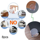 8pcs/set Transparent Silicone Desk Table Corner Edge Guards Protector Cover A