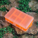 Portable Dual Layer 10 Slots PVC Plastic Fishing Tackle Accessory Tool Box