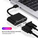 2 in 1 USB to HDMI VGA Converter Monitor Projector 1080P Display Adapter
