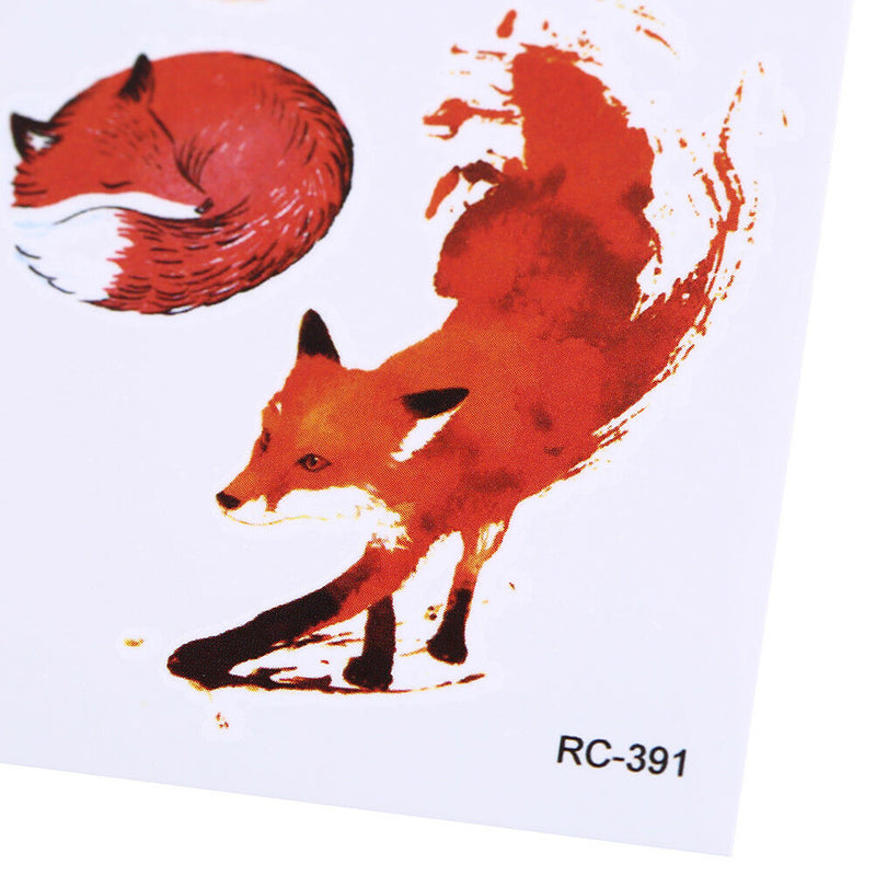 Waterproof Temporary Tattoo Stickers Cartoon Fox Water LZansfer flash tatooII.AU