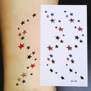 Colorful Star Waterproof Temporary Tattoo Stickers Women Beauty Body Art FT
