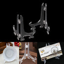 2x 9" Clear Plastic Plate Photo Display Stand Picture Frame Easel Holde In HA3C