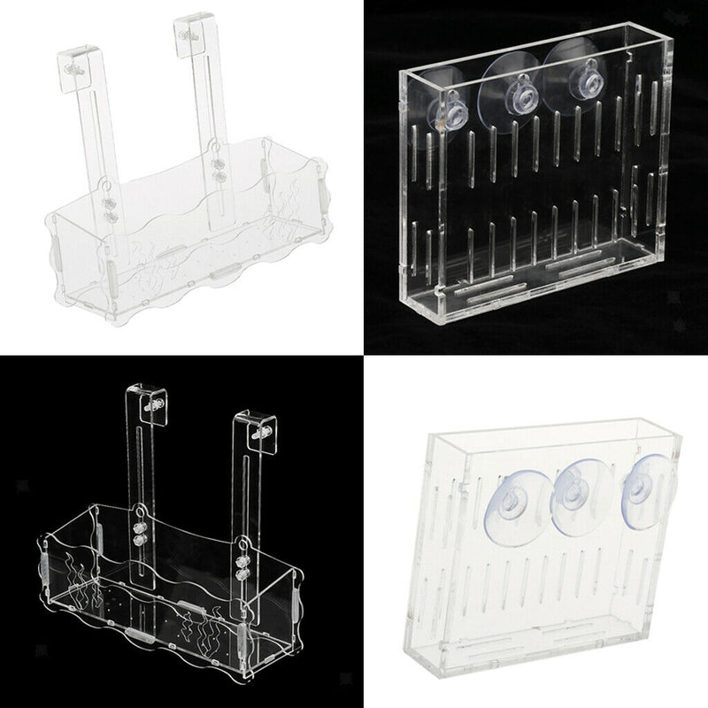 Pack of 2,Aquarium Clear Acrylic Rectangle Containers Plant Cup