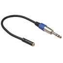 6.35Mm Male To 3.5Mm Female Extension Cable 1/4 Inch Stereo Plug Trs To 1/8