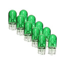 Green T10 501 W5W Car Interior Dashboard Dash Dome Panel Gauge Light Bulb