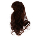 1:6 Lovely Curly Long Wig with Bang Coffee Hair for BJD Making & Repair