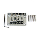 Chrome 4 String Bass Bridge Assembly for Guitar Bass Ukulele Parts with