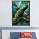 Peacock DIY Full Drill Round Diamond Painting Embroidery Kits Cross Stitch