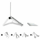 Folding Laptop Holder Pc Stand With Stretching Legs And Adjusting Angles Fo N9R2