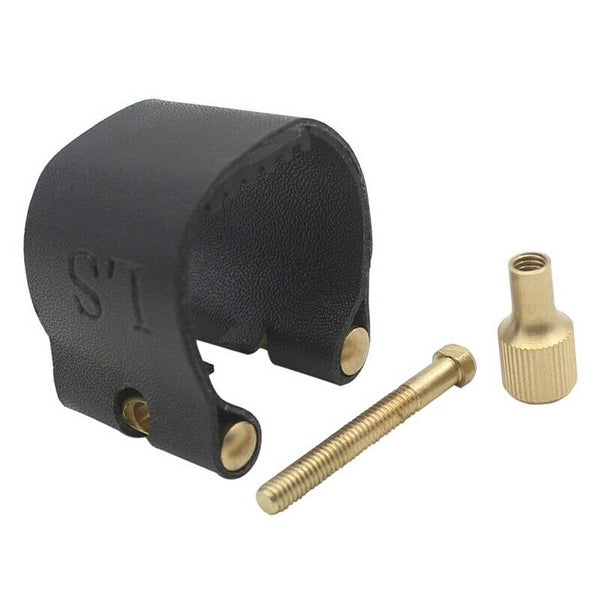 Bb Clarinet Leather Ligature Fastener with Plastic Cap for Sax Mouthpiece W