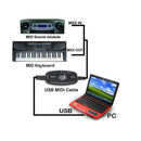 USB MIDI Cable PC to Music Keyboard Adapter Cord for XP/Vista/7 8Windows