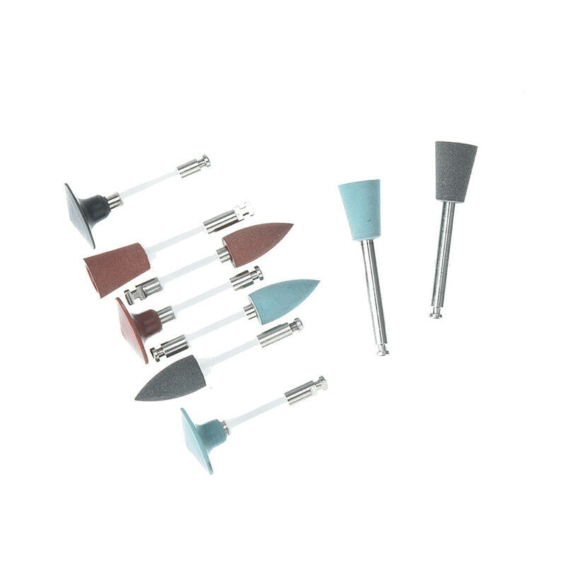 9pcs/set dental lab silicone polisher diamond burs cups teeth polishing kits 3C